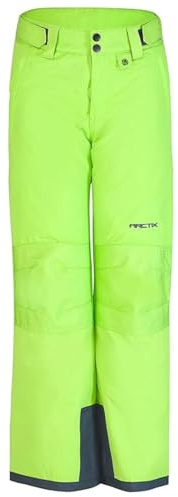 Arctix Kids Snow Pants with Reinforced Knees and Seat, Lime Green, Large