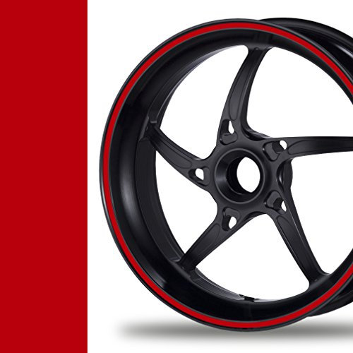 NEW! Felgenrandaufkleber Classic Style Auto Motorrad Felgenaufkleber (10mm, rot)