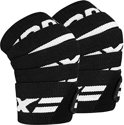 RDX Ginocchio Fascia Powerlifting Ginocchia Supporto, Approvato da IPL USPA, 200CM Lungo Pesistica Fasce Elastica Bendaggio, Knee Wraps Palestra Allenamento Squat Bodybuilding Ginnastica, Uomo Donna