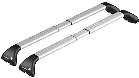 NORDRIVE N15015 Snap Alu, Coppia Barre portatutto telescopiche in Alluminio - S - 80÷111 cm