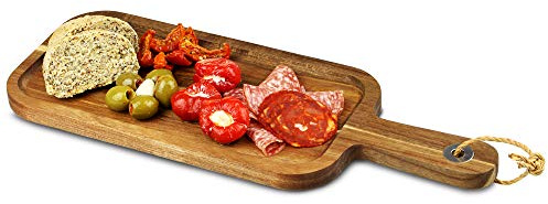 dine@drinkstuff DS42257 Acacia Wood Serving Board 15 x 41cm - Serving Platter, Food Board, Burger Board, Food Platter