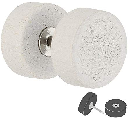 Treuheld® | Holz Ohrstecker zum Schrauben (Fake Plug) - 4 Größen: 6, 8, 10, 12 mm - Weiß - Organische Ohrringe Herren & Damen & Kinder & Männer - Ohr Fake Tunnel Piercing STECKER Ohrtunnel - White