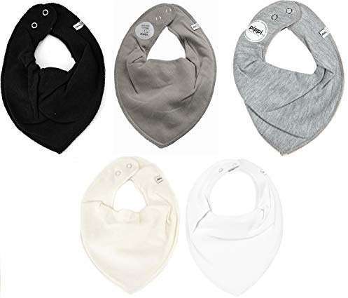 Pippi Babywear Halstücher 5er Pack Bibs Dreieckstücher Lätzchen (White 100)