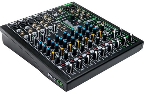 Mackie Serie ProFXv3, mezclador de efectos profesionales de 10 canales con USB, preamplificadores de micrófono Onyx y motor de efectos GigFX - Sin alimentación (ProFX10v3)