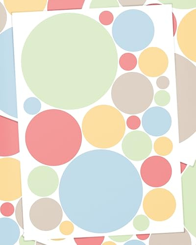 WANDfee Wandtattoo Punkte I bunt pastell I Wandsticker Wandaufkleber Wanddeko für Kinderzimmer Babyzimmer Mädchen Junge