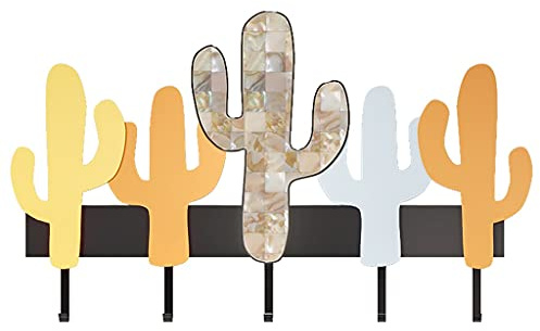 Cappotto Ganci Cinese Creativo Parete Appeso Appendiabiti Cremagliera Metallo Simulazione Cactus Forma Decorativa Pendente Decorativa Camera da Letto Soggiorno Soggiorno Gratis Punzonatura Cappotto Ga