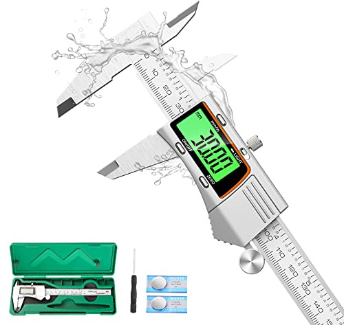 Raynesys Digital Caliper 12 inch 300mm Micrometer Caliper All Stainless Steel Electronic Diameter Measuring Tool with Large LCD Screen for Household/Jewelers/DIY