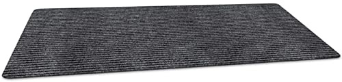 ANRO Schmutzfangmatte Mischa Grau 120 x 80 cm – große rutschfeste Bodenmatte für innen & außen | Sauberlaufmatte Schmutzabstreifer mit Gummirücken, waschbar