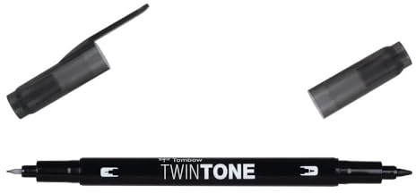 TWINTONE-33 fiberpenna med två spetsar, svart
