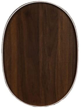 OQHAIR Plateaux Plateau de Service en Bois Domestique, Grande Forme Ovale, Assiette à dîner rétro, Assiette à Dessert, Assiette à Fruits, Plateau de Rangement (Couleur : Marron foncé)