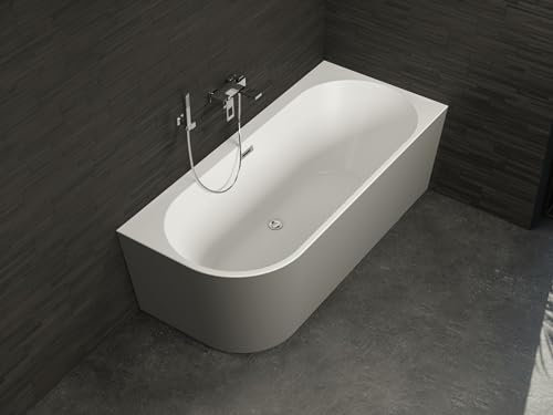 Baignoire Ilot Capri 180 droite grise 180 x81 x58 cm, by SPALINA