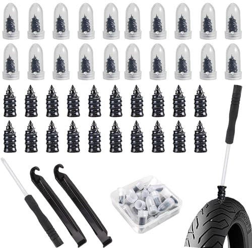 Vakuum Reifen Reparatur Nagel, Reifenreparatur, 40 Stück Reifen Reparatur Nagel, Reifenreparatur Gumminägel, Gummi Nagel Reifen Reparatur Nägel, Reifenreparaturnagel, für Auto Motorrad Fahrrad