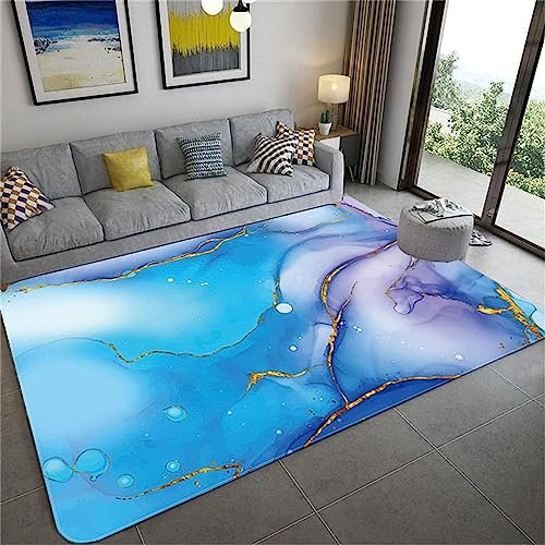 3D Modern Hellblauer Smaragdschiefer Kinder Jungen Teppich Schlafzimmer Dekorativ Kinderzimmer Wohnzimmer Matten Krabbelmatte Weichem Flanell Kinderteppiche 160 X 230 cm - Leicht Zu Reinigen -4T6C-S0