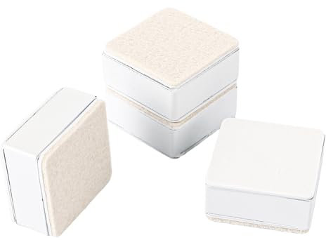 ZOFUN 4 elevadores de muebles de acero al carbono de 3 cm de altura, altura autoadhesiva, diámetro de 6 cm, elevador de mesa autoadhesivo, patas blancas para camas de 1000 kg