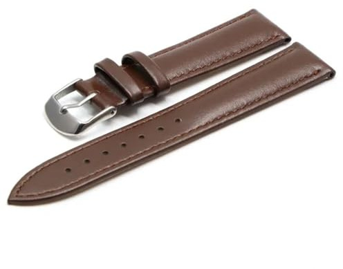 Brunt läderarmband med roséguldlås Armband 18mm 20mm klockband 22mm klocka Armband för alla klocka,Mörkbrun S,14mm