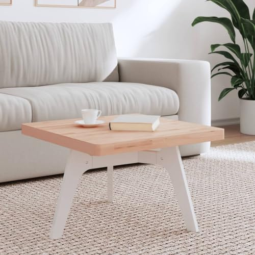 Homgoday Piano del tavolo quadrato in legno massello di faggio, 60 x 60 x 4 cm, per cucina, caffè, tavolo da pranzo, scrivania, piano di lavoro, mobili da banco