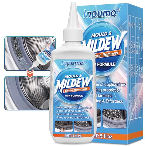 Inpumo Mould Remover Gel, Deep Cleaning Gel for Household Mould and Mildew, Removes Stains from Toilet, Washing Machine, Bathroom Seal, Kitchen Sink, Tile Grout (1 Pack)