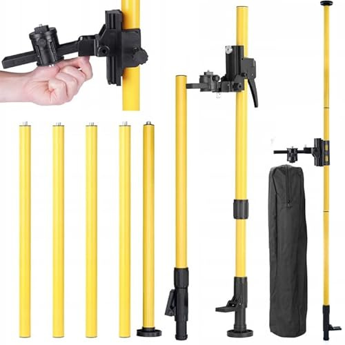 Rosfix Set Trépied Télescopique 420cm Aluminium Modulable Filetages 1/4