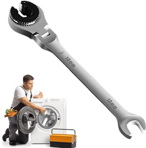 Llave de carraca para tubos abiertos, llave de carraca para tuberías, llave combinada de carraca giratoria | Llave combinada de carraca rápida de bayoneta de ciruela con doble apertura para tubos,