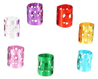 Healeved 70piezas Anillos De Metal Para Dreadlocks y Trenzas Adornos Coloridos Para Cabello Accesorios De Para Hombres y Mujeres