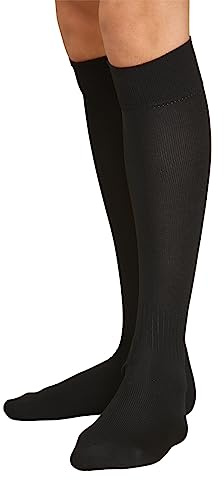CHAAL ® Football SocksFfor Kids Children Rugby Hockey Sports Knee High Socks Juniors Knee High Soccer Socks Outdoor Socks Boys Rugby Hockey Football Running Socks Size 12-3 Black