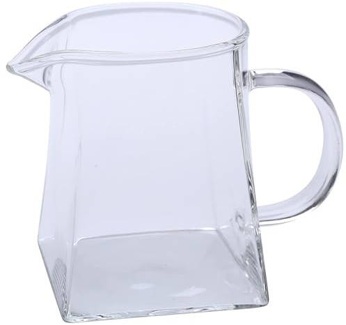 IMIKEYA Taza de Té de Vidrio Transparente Diseño Simple y Único de 350ml y Sake Recipiente Práctico para Beber para Ceremonia de Té en Reuniones Personales