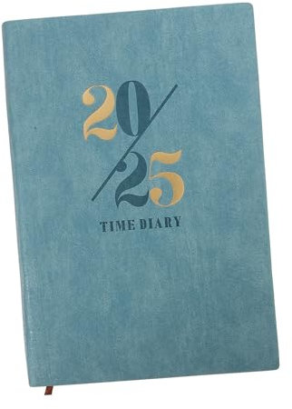 FRCOLOR Tagesplaner-notizbuch 2025 Jahresplaner Journal Agenda Buch Kleiner Planer für Das Büro Zuhause Papier Pu-einband