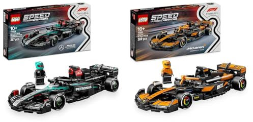 LEGO Speed Champions Formula One Bundle 2 - incl. Mercedes-AMG F1 W15 (77244) & McLaren F1 Team MCL38 (77251) Race Car Toys for 10+ Year Old Boys & Girls or Adult Motorsport Fans, Birthday Gift Idea