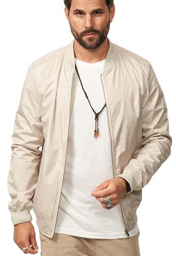Soulstar Herren Blouson-Jacke leichte Übergangsjacke Dünne Bomberjacke mit Baseball Stehkragen Men's Jacket für Männer