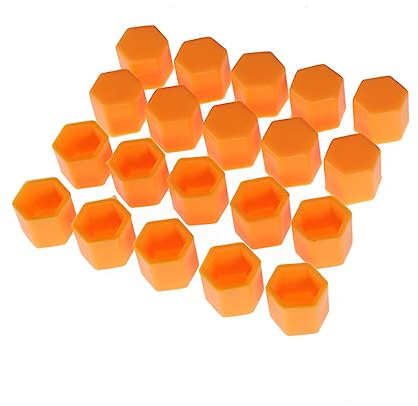 GANAZONO 20pcs Orange Wheel Lug Nut Covers Silicone Bolts Cover Nut Protector for Car Wheel Enhancements Easy Installation Corrosion Protection