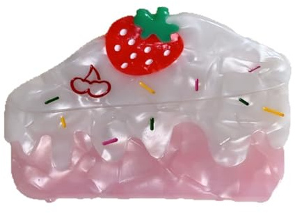 amangul Pince à cheveux en forme de gâteau crème pour de jolies coiffures, idéale pour diverses occasions - Pince à cheveux en acrylique pour femme et fille - À porter au quotidien