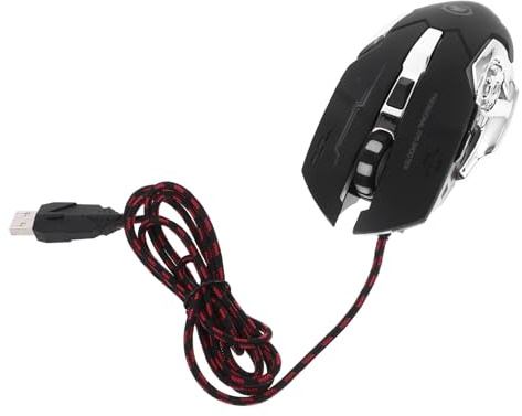 IWOWHERO Souris de Jeu X9 Filaire Noire en Abs Rétroéclairage RGB | Changement de Dpi, Usage Bureau et Ordinateur, Accessoire Informatique USB