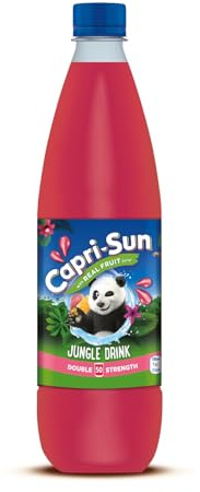Capri-Sun Double Strength Jungle Drink Squash (1 Litre) - No Added Sugar - Made with Real Fruit Juice - No Artificial Flavours or Colours