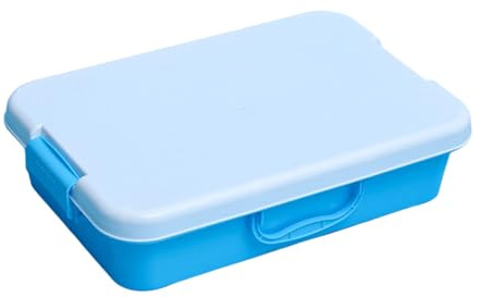 Kids Sand Play Set Leakproof Stackable Storage Trays with Lid Portable Sensory Bin for Beach Toy Art Blue Green Stackable Storage Containers Sensory Bin Sand Tray
