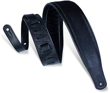 Levy's Leathers Pm32-blk läderrem med skumdyna - svart