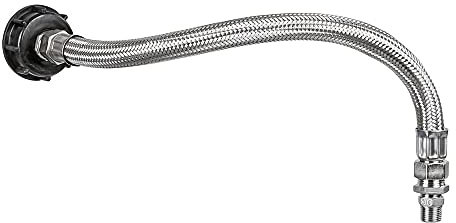 Kerbl Anschlussset für IBC-Container (zum Anschluss eines Tränkebeckens, flexibler Panzerschlauch 70 cm, inkl. Zubehör) 221980