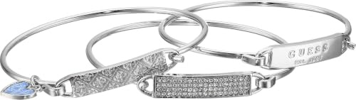 GUESS 3-teiliges Armreif mit Spannung, Einheitsgröße, Silber