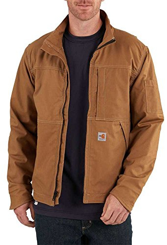 Carhartt Men's Flame Resistant Full Swing® Relaxed Fit Quick Duck Lined Jacket, Carhartt Brown, X-Large