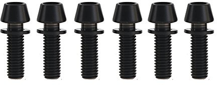 yaruijia Titanium M5 x 16 18 20-mm-konisch Head Bolt für Fahrrad Vorbau mit Waschmaschine 6 Stück