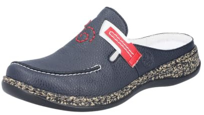 Rieker 46393, Sabots Femme, Bleu (Navy/Rosso 15), 37 EU