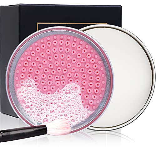 DUcare Makeup Brush Cleaner Shampoo Soap Solid Brush Cleaning Mat Removes Cosmetic Color Brush Cleaner Pad for Cleaning Makeup Sponges Brushes