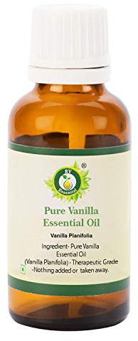 Ätherisches Vanille Öl | Vanille Planifolia | Für Duft | Für Körper | Zur Massage | Für Haare | Für die Haut | 100% reines natürlich | Vanilla Essential Oil | 100ml | 3.38 Unzen By R V Essential