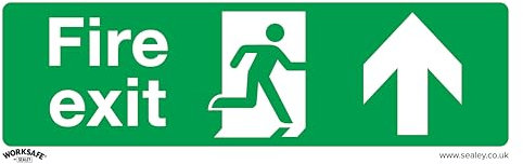 Safe Conditions Safety Sign - Fire Exit (Up) - Self-Adhesive Vinyl