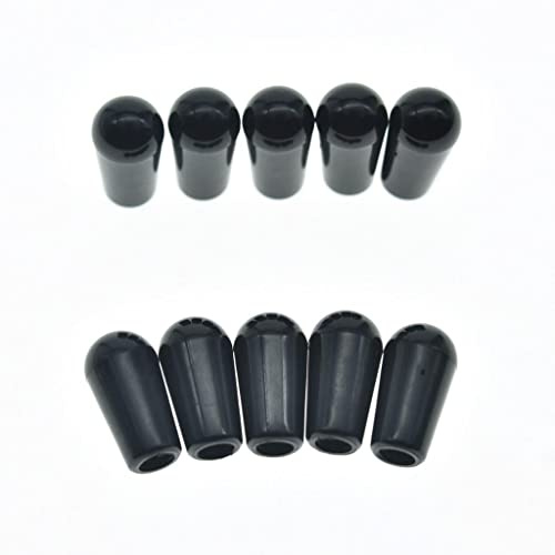 Dopro 10-Pack Black American #8-32 Thread 3 Way Toggle Switch Cap Knob for USA Gibson Pickup Selector Switch/Switchcraft Switch