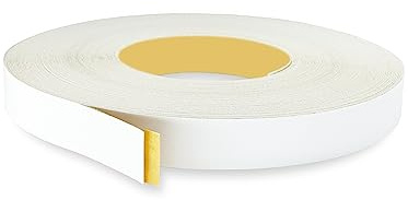 UNMAR White PVC Edge Banding 19 mm x 15 m - Peel and Stick Strong Adhesive, Easy Application - Flexible and Durable White PVC Edging Tape for Furniture Restoration