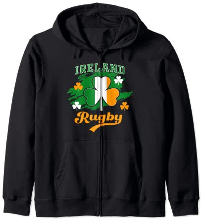 Irischer Rugbyspieler und Irland Rugby oder Irish Rugby Team Kapuzenjacke