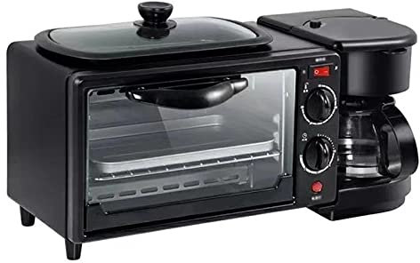 THREMA 3 In 1 Breakfast Station, 1250W Multifunction Breakfast Machine, Family Size Electric Breakfast Station with 30-Min Timer and Heat Selector Mode, for Making, Sandwiches, Cake