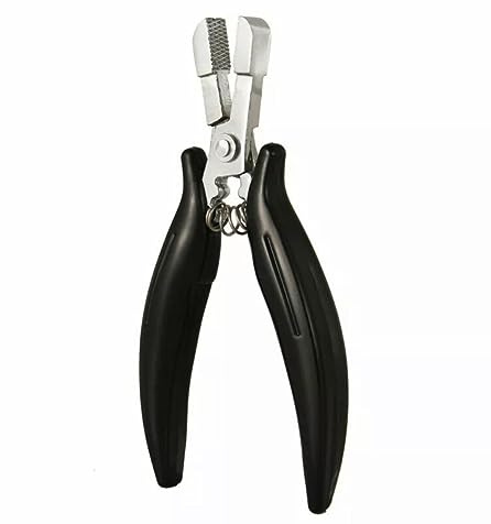 Profesional Hair Extension Pliers for Removing Micro Rings and Crushing Fusion Bond - Anti-Rust Stainless Steel with Non-Slip Grip