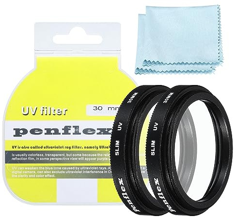 PATIKIL 2 pcs pour 30mm Appareil Photo Objectif | Protection Filtre SLIM UV-Protection Caméra Objectif Filtre Aluminium Optique Caméra Accessoire Cristal Clair Photos, 30mm