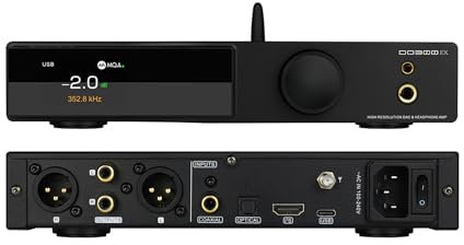 SMSL DO300EX HiFi DAC Headphone Amplifier, AK4499EX AK4191 Chip XU316 USB DAC, DSD512 PCM32Bit/768kHz Digital Audio Converter with 4.4mm/6.35mm Headphone Output (Black)